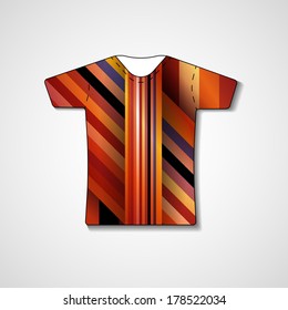 Abstract illustration on t-shirt, template editable.