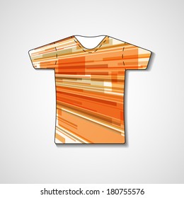 Abstract illustration on t-shirt, template editable.