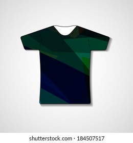 Abstract illustration on t-shirt, template editable.