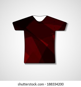 Abstract illustration on t-shirt, template editable.