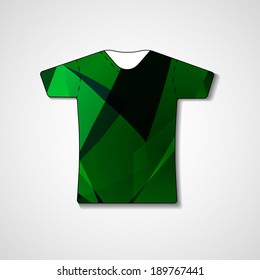 Abstract illustration on t-shirt, template editable.