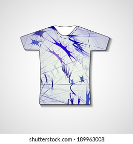 Abstract illustration on t-shirt, template editable.