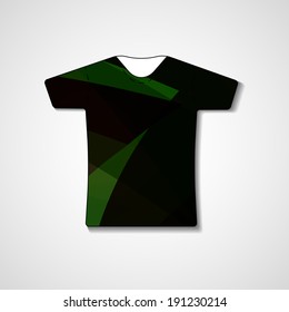 Abstract illustration on t-shirt, template editable.