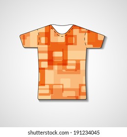 Abstract illustration on t-shirt, template editable.