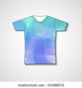 Abstract illustration on t-shirt, template editable.
