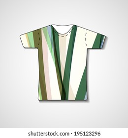 Abstract illustration on t-shirt, template editable. 