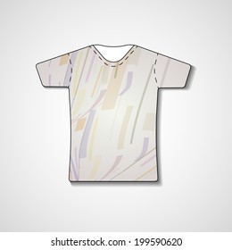 Abstract illustration on t-shirt, template editable.