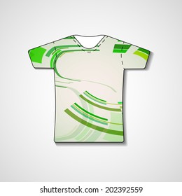 Abstract illustration on t-shirt, template editable.