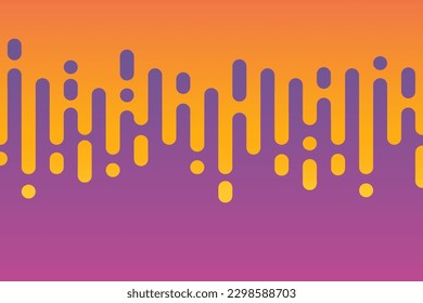 Abstract illustration with orange and purple gradient, vertical rounded stripes
