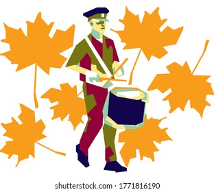 Abstract illustration of orangemen's day : Anniversary of the Battle of the Boyne 2020