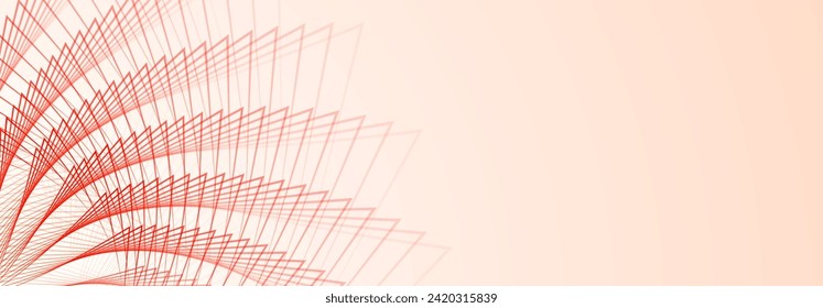 Abstract illustration with outlines of spirograph figures, red on a light background