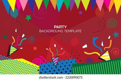 Abstract illustration of party vidvid colors background punchy vector design have blank space. Funny colorful invitation template. Celebration vector background.