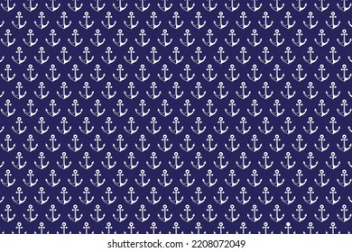 Abstract Illustration Pattern of Anchor for Cover Template and Textile Printing