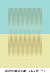 Ilustración abstracta con un patrón en azul y amarillo.