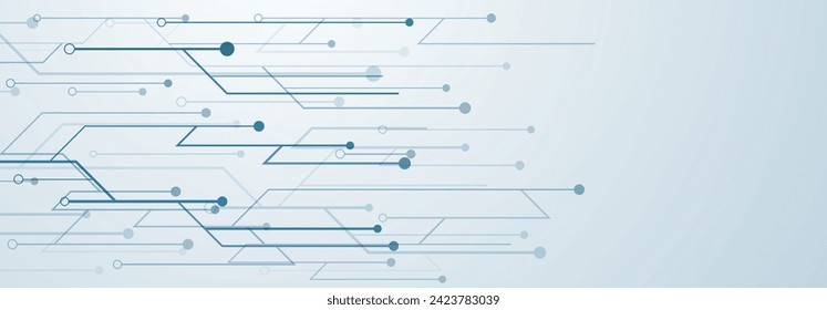 Ilustración abstracta con un patrón de puntos conectados por líneas, oscuro en un fondo azul claro