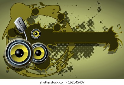 abstract illustration with a pattern on a musical theme