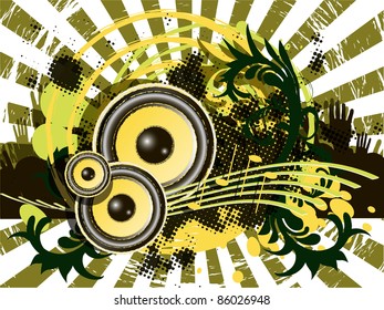 abstract illustration with a pattern on a musical theme