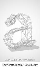 Abstract illustration of a Pencil sketched lowercase letter A with Transparent Shadow. Hand drawn 3D A for your design. EPS 10 vector illustration.