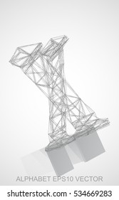 Abstract illustration of a Pencil sketched X with Reflection. Hand drawn 3D X for your design. EPS 10 vector illustration.