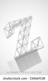 Abstract illustration of a Pencil sketched Z with Reflection. Hand drawn 3D Z for your design. EPS 10 vector illustration.