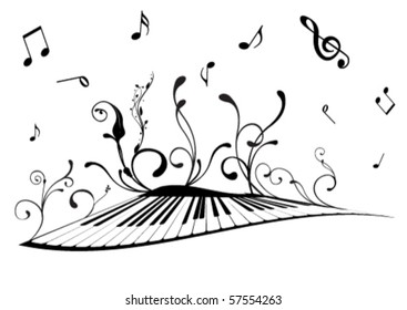 Abstract Illustration Piano Swirls Stock Vector (Royalty Free) 57554263 ...