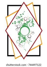 Abstract illustration. Abstract picture. Abstract plant in a frame. 