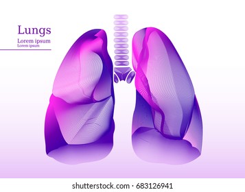 Abstract illustration of pink lungs