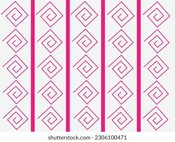 una ilustración abstracta del patrón de espiral rosa con fondo blanco, utilizada como envolturas de regalo, decoración