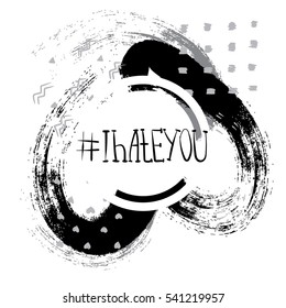 Abstract illustration for postcards and banners. Vector. Ready-made design templates. Hate.