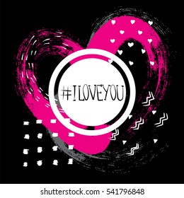 Abstract illustration for postcards and banners. Vector. Ready-made design templates. Hate.