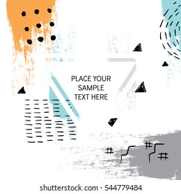 Abstract illustration for postcards and banners. Vector. Ready-made design templates. 