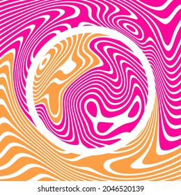 ABSTRACT ILLUSTRATION  PSYCHEDELIC DESIGN . OPTICAL ILLUSION BACKGROUND VECTOR DESIGN