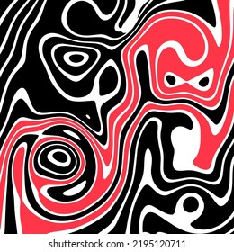 ABSTRACT ILLUSTRATION  PSYCHEDELIC DESIGN. OPTICAL ILLUSION BACKGROUND VECTOR DESIGN