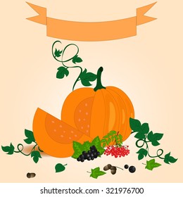 Abstract illustration with pumpkin