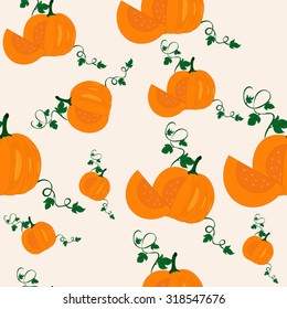 Abstract illustration with pumpkins