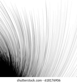 Abstract illustration with radial, radiating random lines. Irregular rays, beams. Abstract circular pattern. Spiral vector illustration