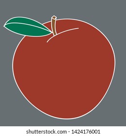 Abstract illustration of a Red Apple