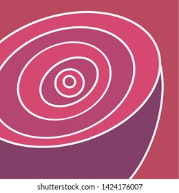 Abstract illustration of a Red Onion
