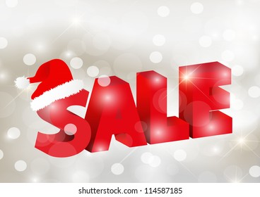 abstract illustration of red text 'Christmas sale'