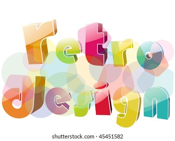 abstract illustration of retro design background