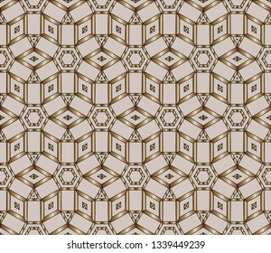 Abstract illustration retro geometric pattern  mosaic wallpaper formats background, texture, theme, fabric, art workload versing design. Luxury  vector pattern.   