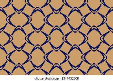 Abstract illustration retro geometric pattern mosaic wallpaper formats background, texture, theme, fabric, art workload versing design. Luxury vector pattern.   blue color, blue lines                 