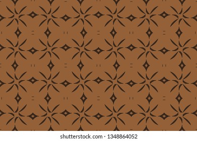 Abstract illustration retro geometric pattern mosaic wallpaper formats background, texture, theme, fabric, art workload versing design. Luxury vector pattern.  brown color, brown pattern