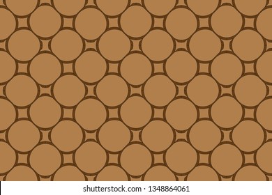Abstract illustration retro geometric pattern mosaic wallpaper formats background, texture, theme, fabric, art workload versing design. Luxury vector pattern.  brown color, brown pattern