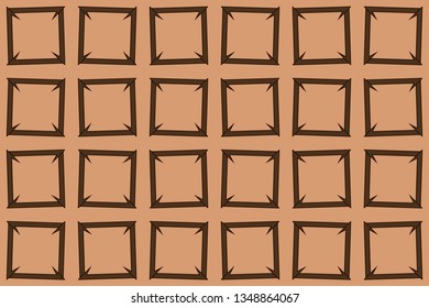 Abstract illustration retro geometric pattern mosaic wallpaper formats background, texture, theme, fabric, art workload versing design. Luxury vector pattern.  brown color, brown pattern