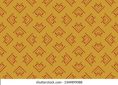 Abstract illustration retro geometric pattern mosaic wallpaper formats background, texture, theme, fabric, art workload versing design. Luxury vector pattern.  brown color, brown pattern,             