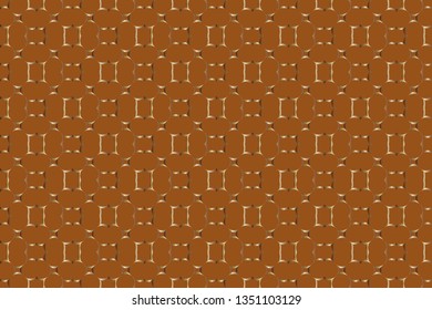 Abstract illustration retro geometric pattern mosaic wallpaper formats background, texture, theme, fabric, art workload versing design. Luxury vector pattern.  brown color, brown pattern,             