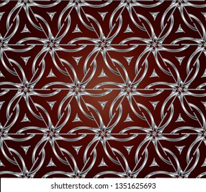 Abstract illustration retro geometric pattern mosaic wallpaper formats background, texture, theme, fabric, art workload versing design. Luxury vector pattern.  brown color, brown pattern,             