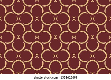 Abstract illustration retro geometric pattern mosaic wallpaper formats background, texture, theme, fabric, art workload versing design. Luxury vector pattern.  brown color, brown pattern,             