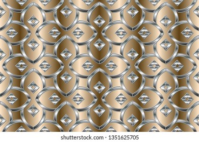 Abstract illustration retro geometric pattern mosaic wallpaper formats background, texture, theme, fabric, art workload versing design. Luxury vector pattern.  brown color, brown pattern,             